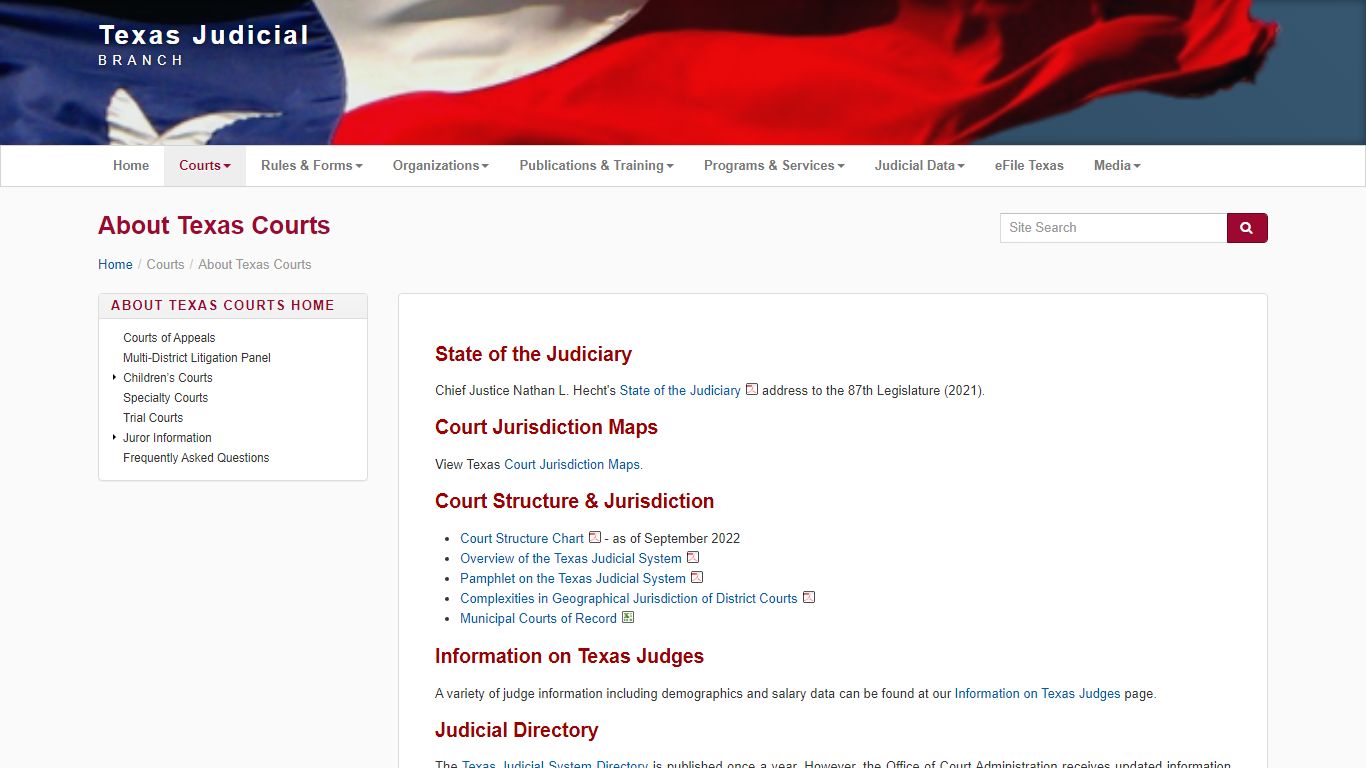 TJB | About Texas Courts - txcourts.gov