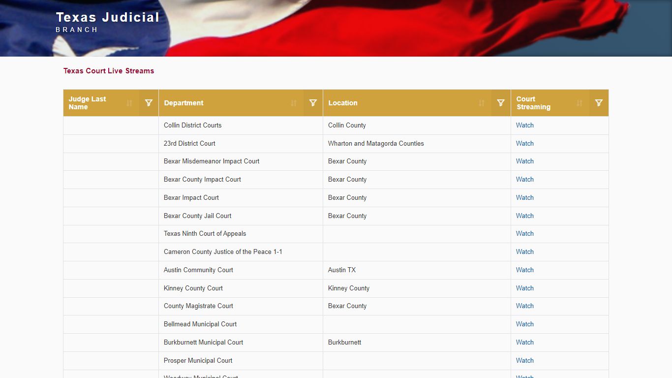 Texas Court Live Streaming - Court Live Streaming - txcourts.gov